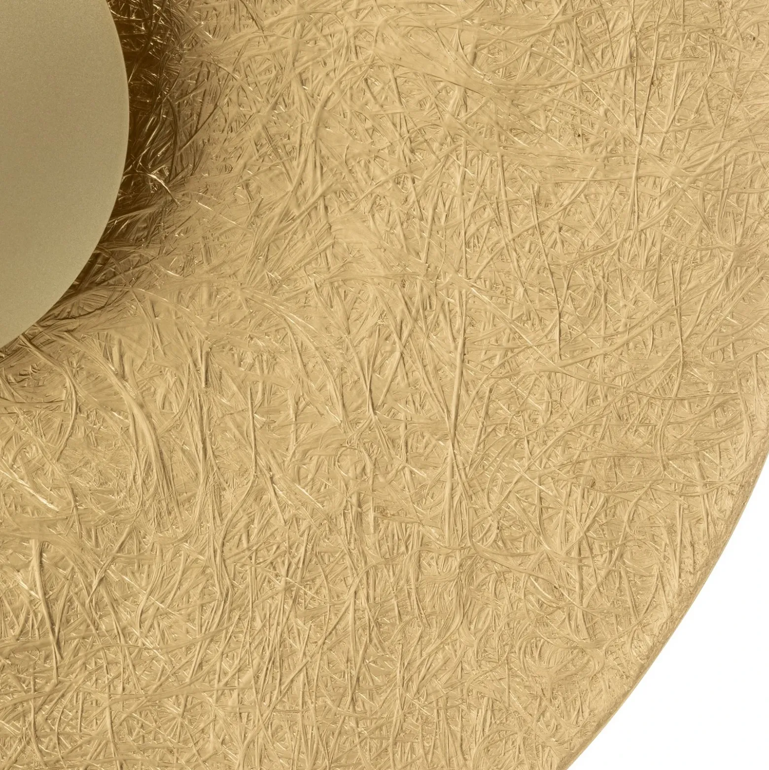 Aplique de pared LED Sole S, Ø 44 cm, color dorado, acero, 3.000 K