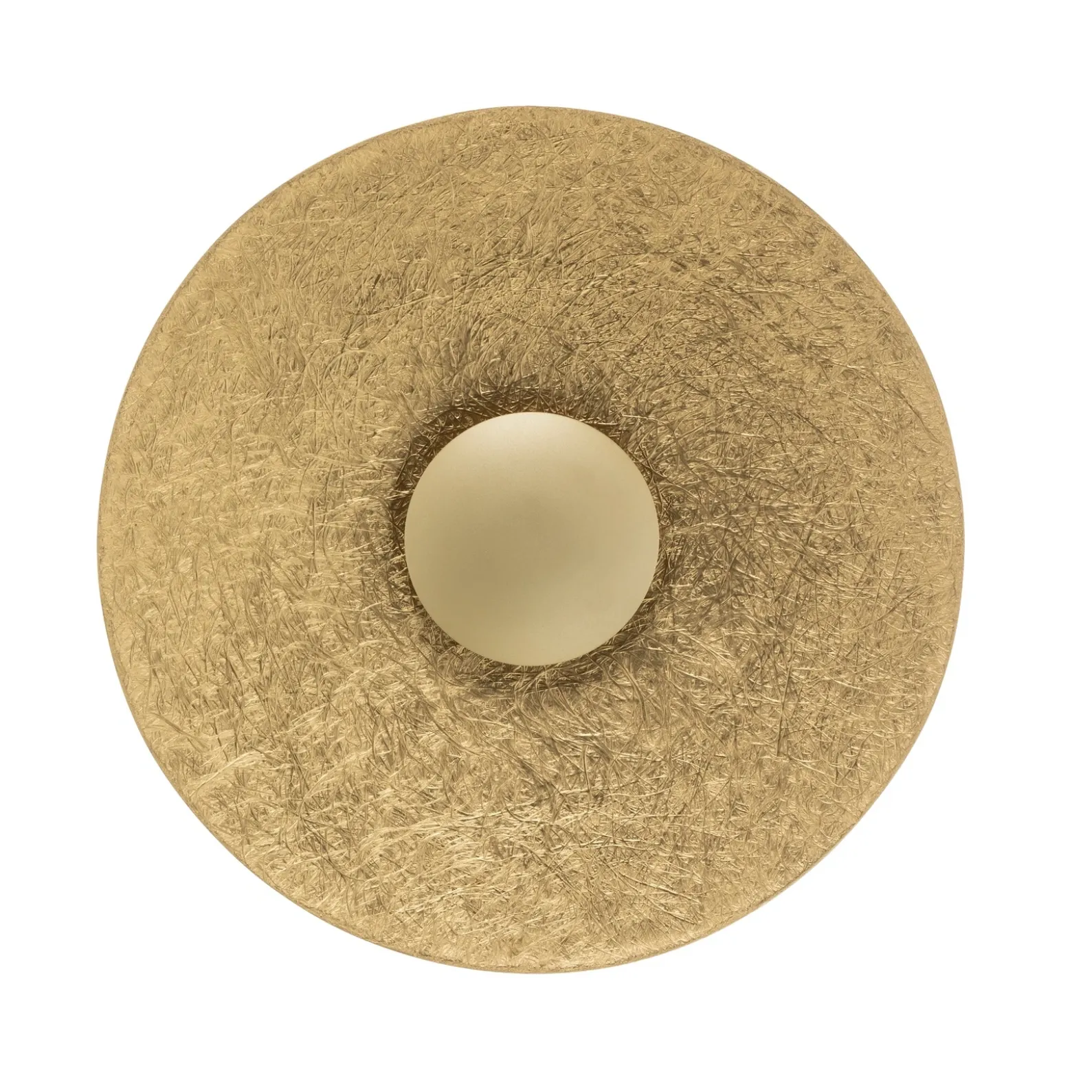 Aplique de pared LED Sole S, Ø 44 cm, color dorado, acero, 3.000 K