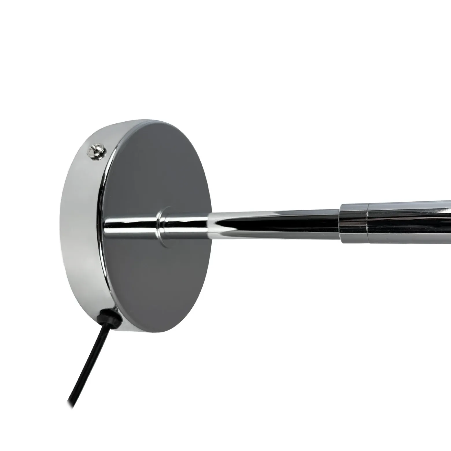 Aplique de pared LED Starlight de Dyberg Larsen, cromado, Ø 14 cm, atenuable.
