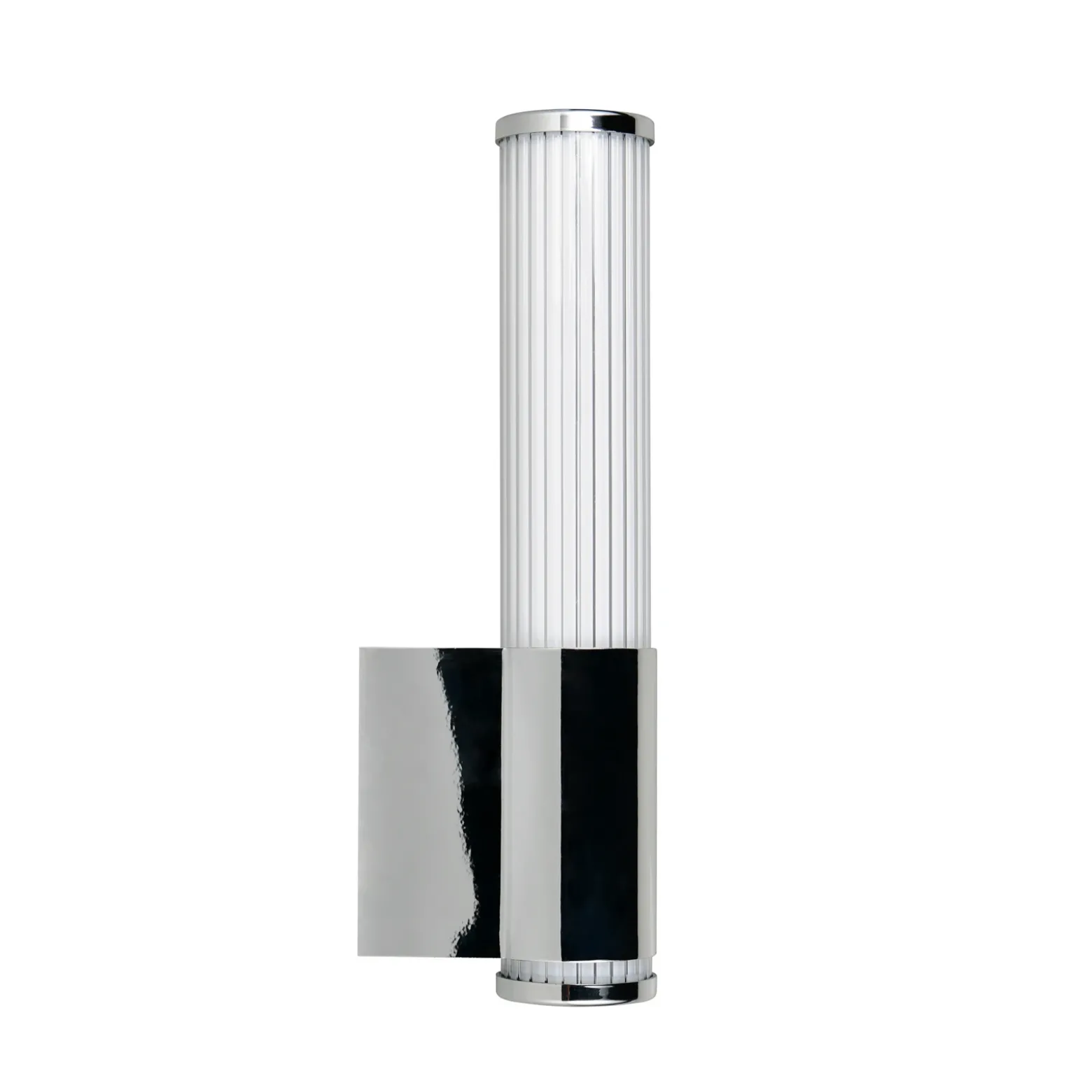 Aplique de pared LED Stefano, color cromo, altura 29 cm, metal, IP44