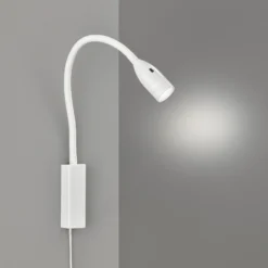 Aplique de pared LED Sten, blanco, altura 61 cm, control por gestos