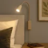 Aplique de pared LED Sten, color arena, altura 61 cm Control por gestos
