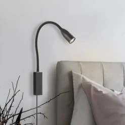 Aplique de pared LED Sten con control gestual, negro