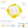 Aplique de pared LED Sun Starlight Smile, amarillo