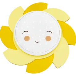Aplique de pared LED Sun Starlight Smile, amarillo