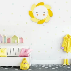 Aplique de pared LED Sun Starlight Smile, amarillo