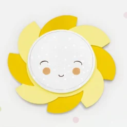 Aplique de pared LED Sun Starlight Smile, amarillo