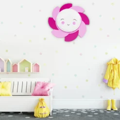 Aplique de pared LED Sun Starlight Smile, rosa