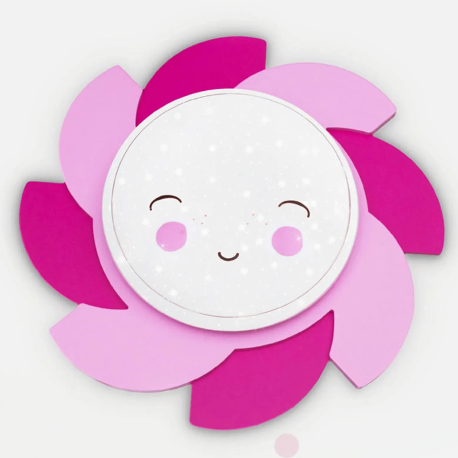 Aplique de pared LED Sun Starlight Smile, rosa