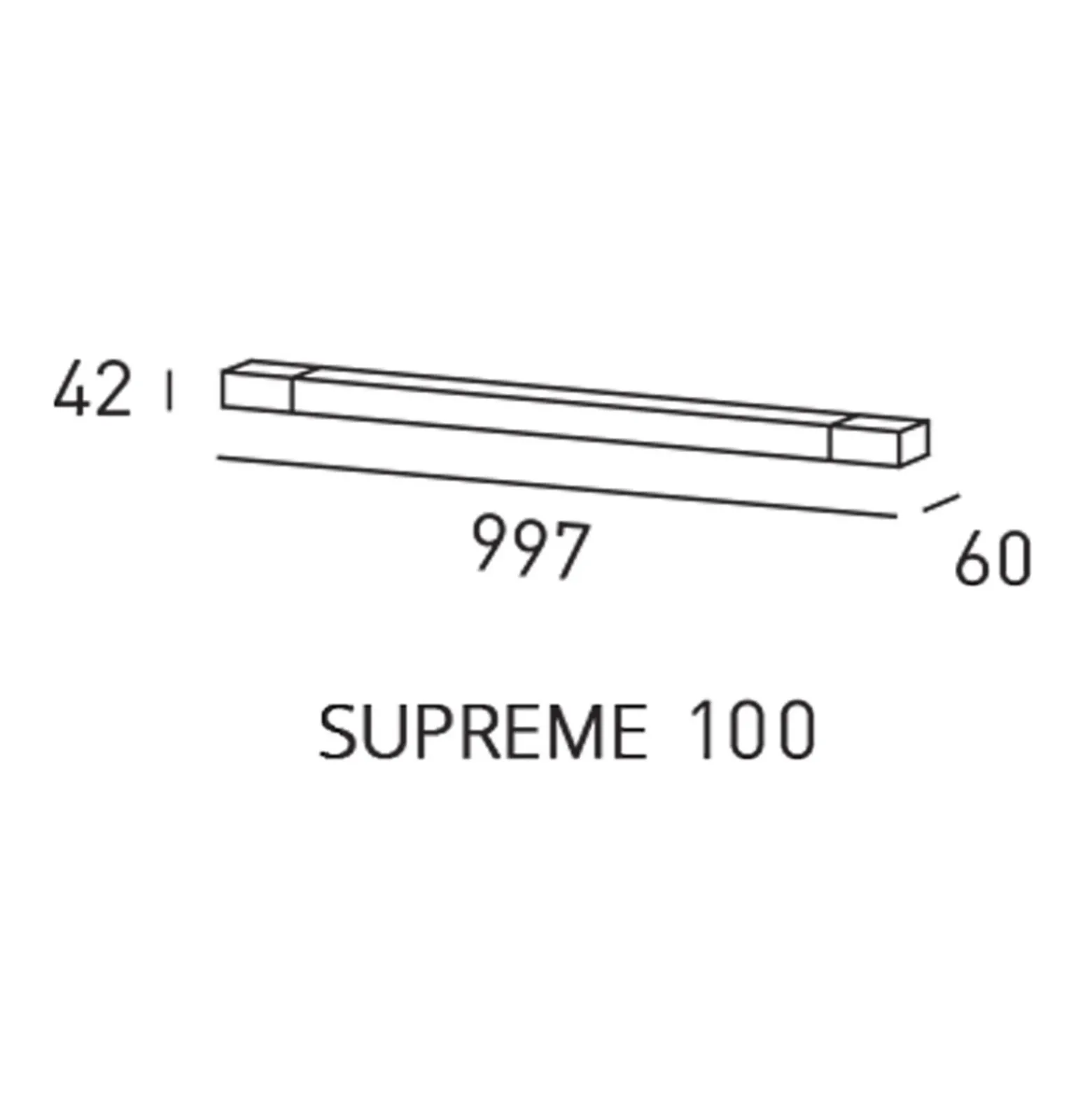 Aplique de pared LED Supreme de Egger DLS, color acero inoxidable, 100 cm