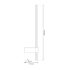 Aplique de pared LED Swing, altura 30 cm, CCT, metal, negro