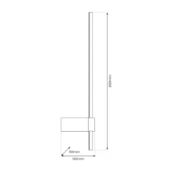 Aplique de pared LED Swing, altura 30 cm, CCT, metal, negro