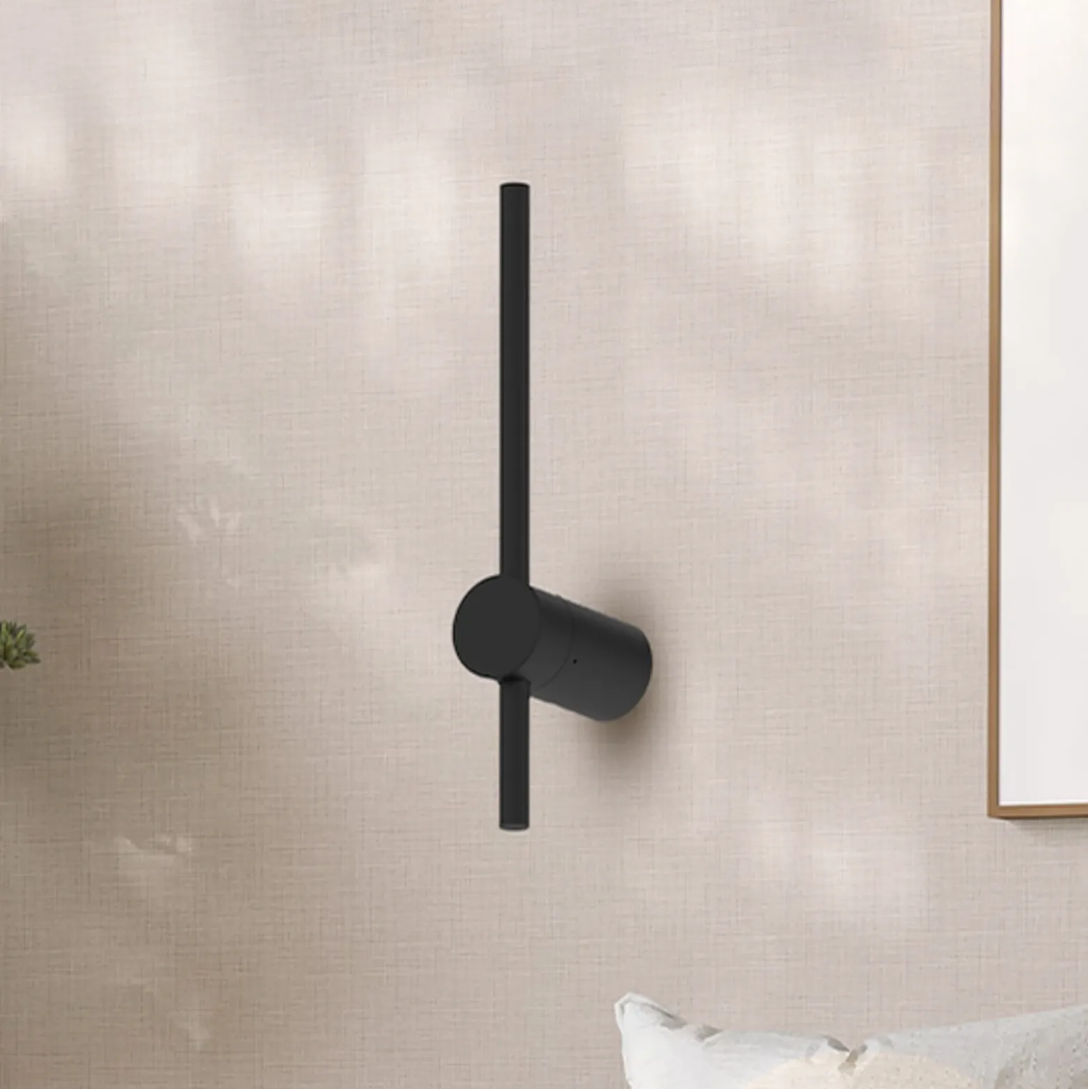 Aplique de pared LED Swing, altura 30 cm, CCT, metal, negro