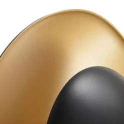 Aplique de pared LED Tiama de Lindby, metal, negro/oro, Ø 20 cm