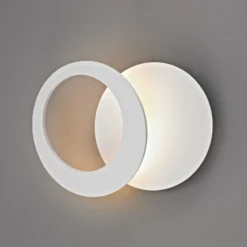 Aplique de pared LED Toronto, blanco, Ø 22 cm, aluminio, regulable