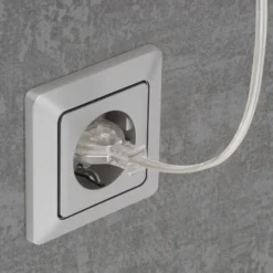 Aplique de pared LED Tuso, níquel, montaje en cama, metal