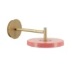 Aplique de pared LED UMAGE Asteria Short, rosa/latón, enchufe