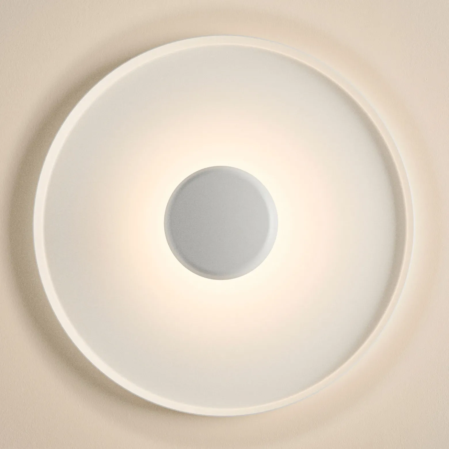 Aplique de pared LED Vibia Top Ø 60 cm blanco