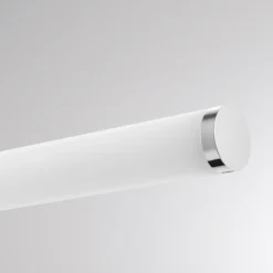 Aplique de pared LED VINA S, color cromo, ancho 40 cm, IP44, CCT