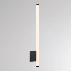 Aplique de pared LED VINA UP M, negro, altura 60 cm, IP44, CCT