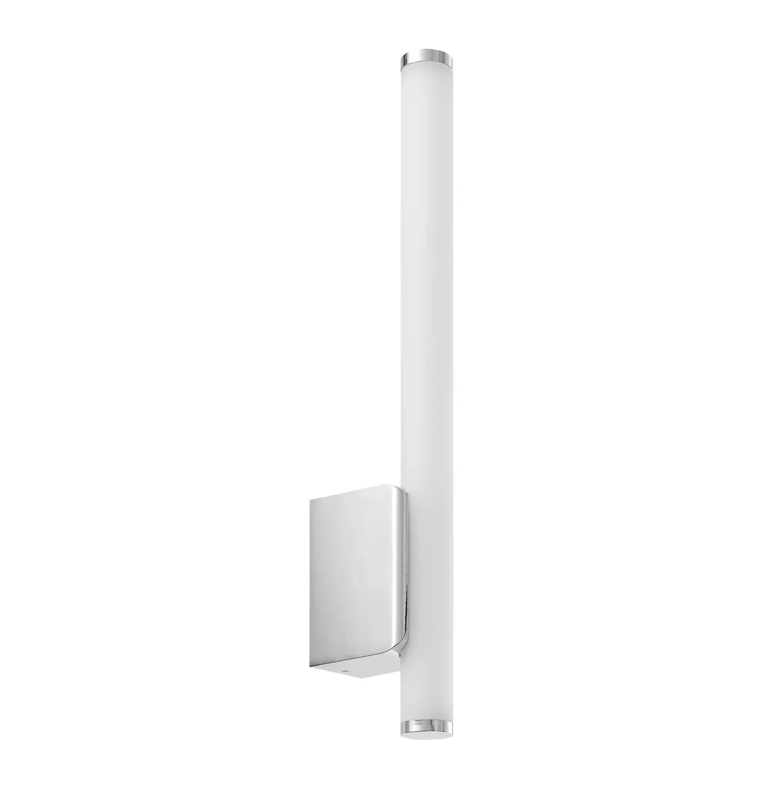 Aplique de pared LED VINA UP S, color cromo, altura 40 cm, IP44 CCT