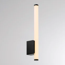 Aplique de pared LED VINA UP S, negro, altura 40 cm, IP44, CCT