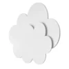 Aplique de pared LED Wölkchen con enchufe, blanco, madera, atenuable