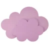 Aplique de pared LED Wölkchen con enchufe, rosa, madera, atenuable