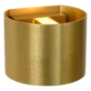 Aplique de pared LED Xio, redondo, dorado mate