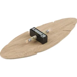 Aplique de pared Lehti, madera clara, 51 x 18 cm, forma de hoja