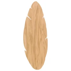 Aplique de pared Lehti, madera clara, 51 x 18 cm, forma de hoja