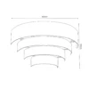 Aplique de pared Levin con pantalla de acero, gris