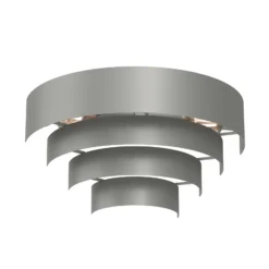 Aplique de pared Levin con pantalla de acero, gris