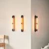 Aplique de pared Liberty Double, negro, 2 luces, altura 83 cm
