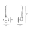 Aplique de pared Liberty Single, dorado