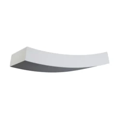 Aplique de pared ligeramente curvado Leander, pintable