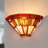Aplique de pared Lillie de estilo Tiffany