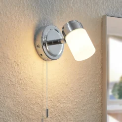 Aplique de pared Lindby Alimari, cromo