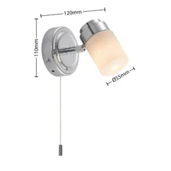 Aplique de pared Lindby Alimari, cromo