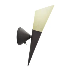 Aplique de pared Lindby Alva, color óxido, cristal, 34 cm de altura, E14