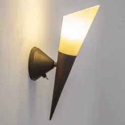 Aplique de pared Lindby Alva, color óxido, cristal, 34 cm de altura, E14