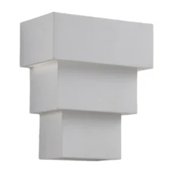 Aplique de pared Lindby Antonella, yeso blanco, G9, pintable, 21 cm
