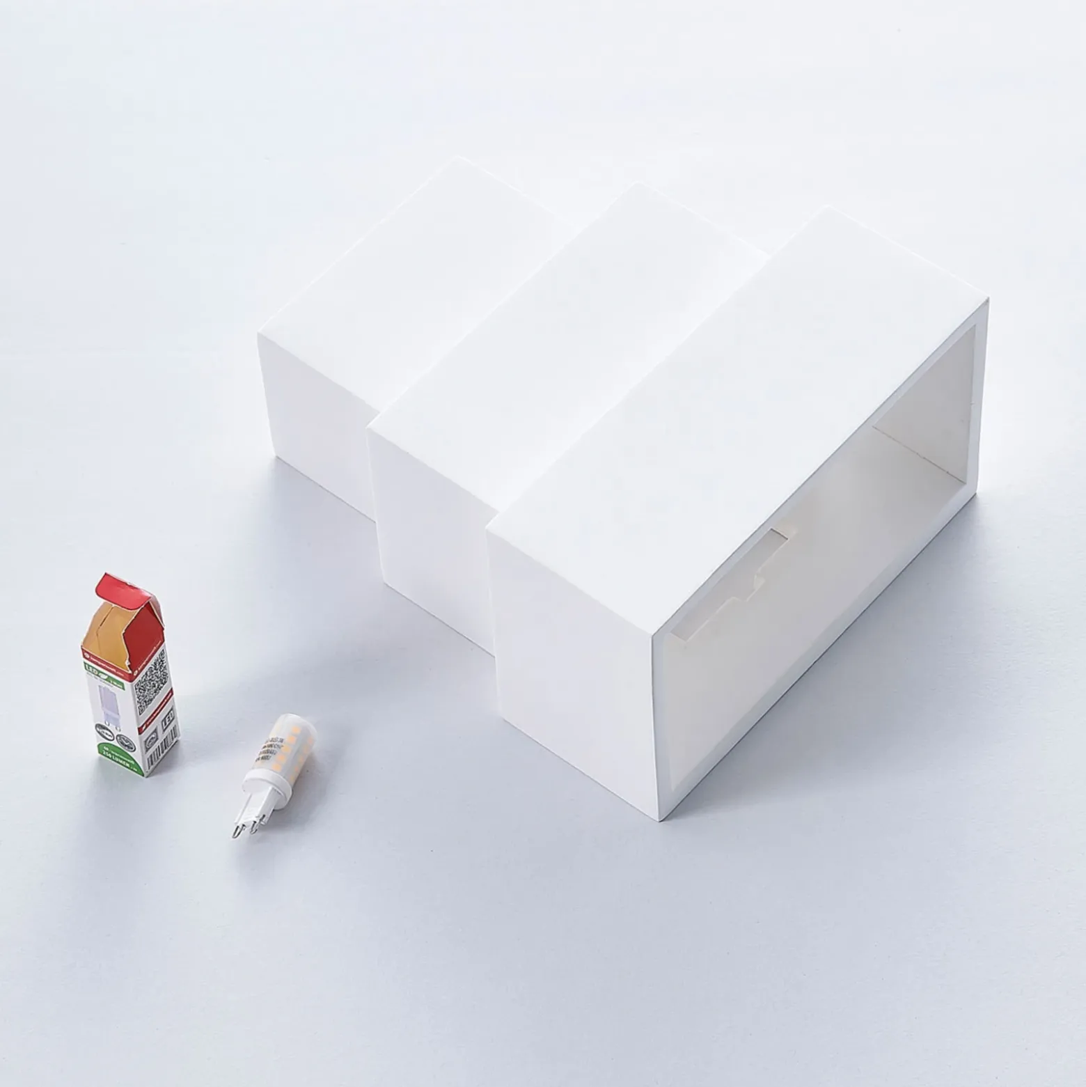 Aplique de pared Lindby Antonella, yeso blanco, G9, pintable, 21 cm