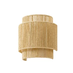 Aplique de pared Lindby Anuva, color natural, papel, altura 25 cm