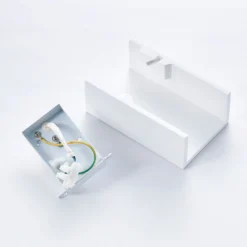 Aplique de pared Lindby Colja, angular, altura 16 cm, escayola, blanco