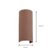 Aplique de pared Lindby Colja, marrón, redondo, altura 30,5 cm, yeso