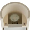 Aplique de pared Lindby Colja, redondo, altura 30,5 cm, yeso, beige