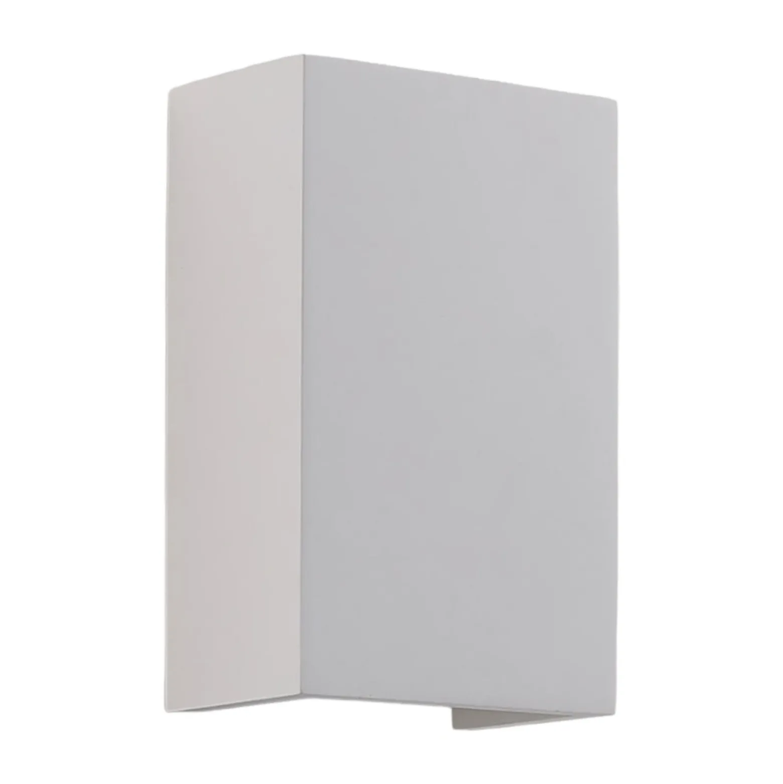 Aplique de pared Lindby Colja, angular, altura 16 cm, escayola, blanco