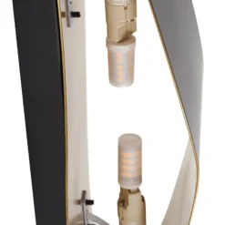 Aplique de pared Lindby Dailin, negro/dorado, 30 cm, metal