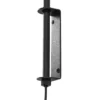 Aplique de pared Lindby Davella, Ø 26 cm, negro, bambú, textil